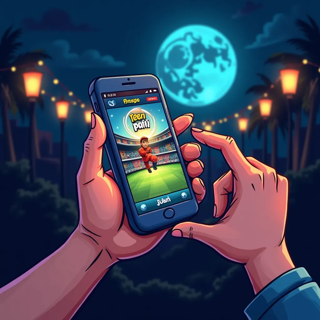 Cartoon mobile phone showing cloudbet casino interface